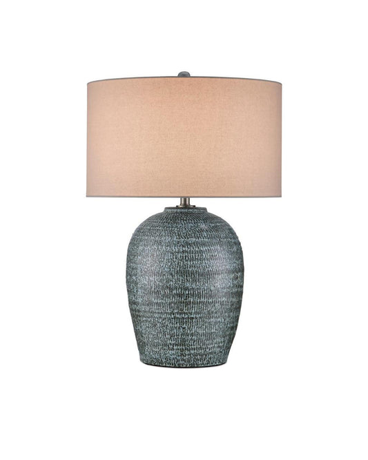 Currey and Company Agatha Table Lamp Reactive Black & White