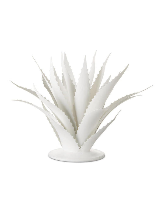 Currey and Company Agave White Object Gesso White