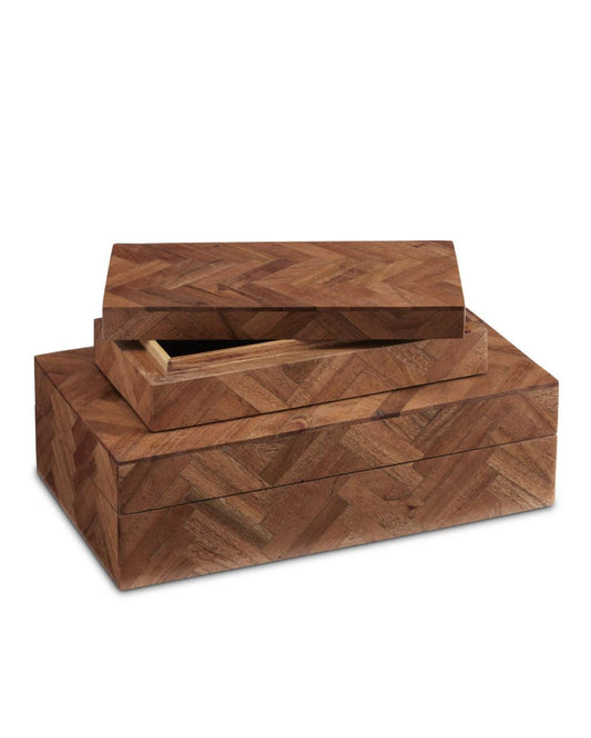 Currey and Company Alfeo Wood Box, Set of 2