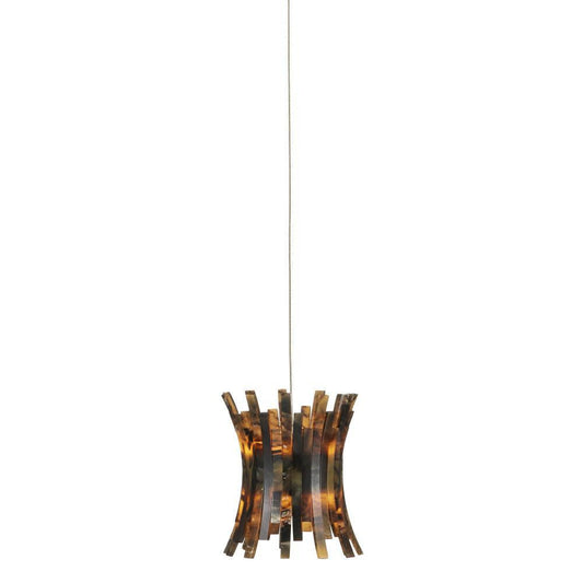 Currey and Company Alsop 1-Light Round Multi-Drop Pendant Brown, Black, Natural