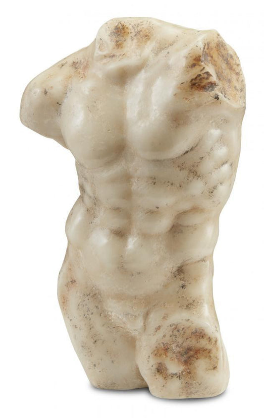 Currey and Company Ancient Greek Torso Aged Beige, Brown