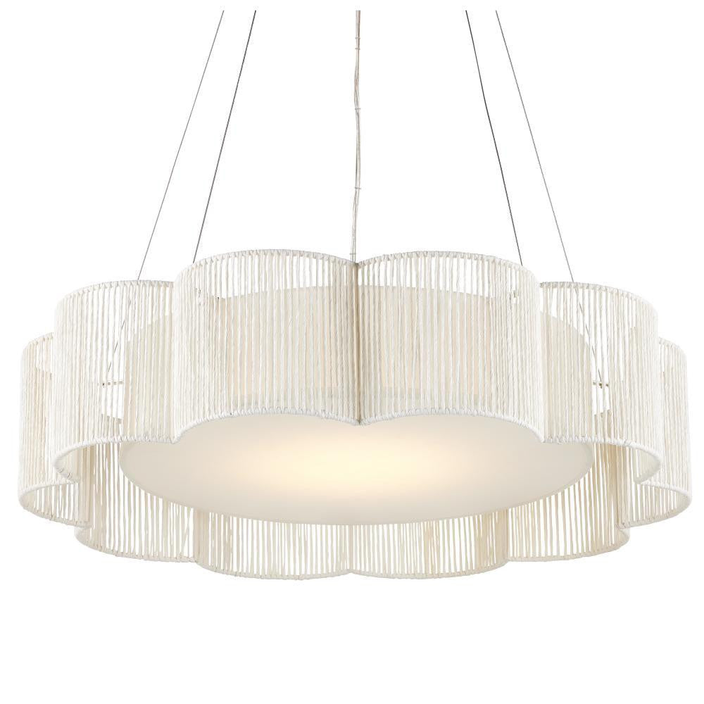 Currey and Company Ancroft White Chandelier