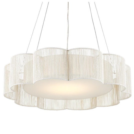 Currey and Company Ancroft White Chandelier