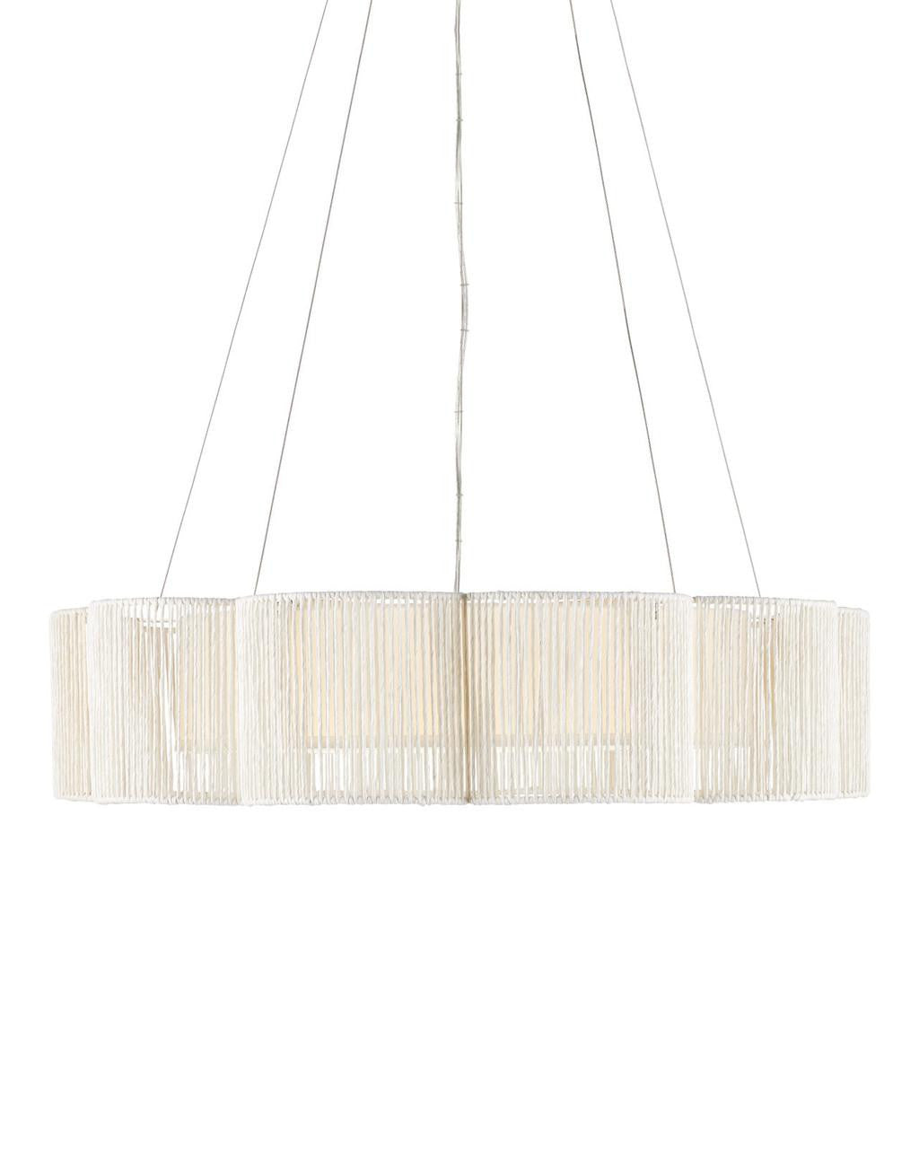Currey and Company Ancroft White Chandelier
