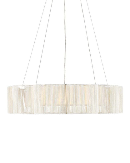 Currey and Company Ancroft White Chandelier