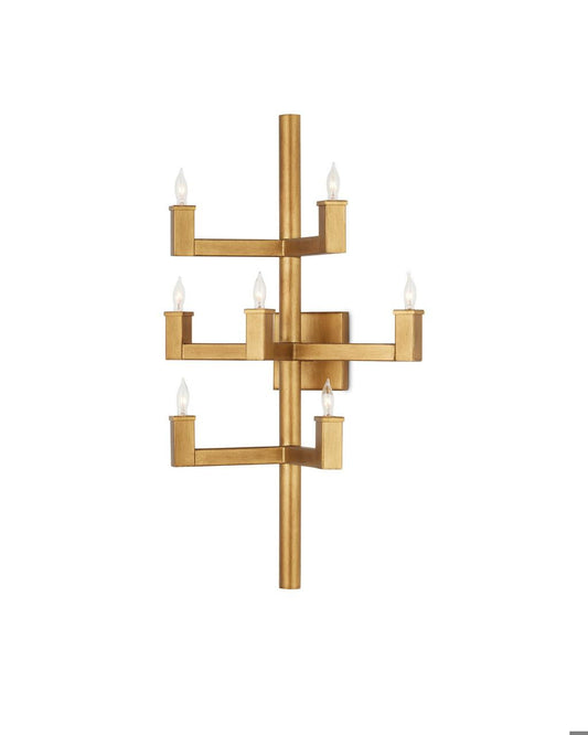 Currey and Company Andre Brass Wall Sconce