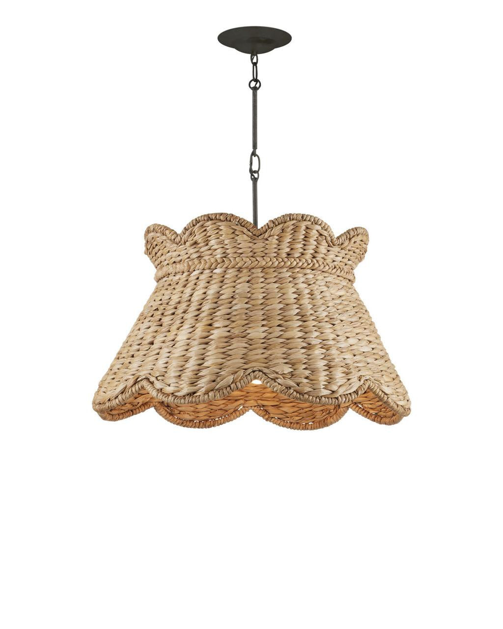 Currey and Company Annabelle Large Pendant Natural, Mole Black