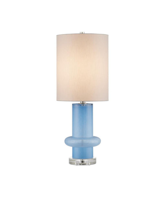 Currey and Company Aquaviva Table Lamp Blue, Clear