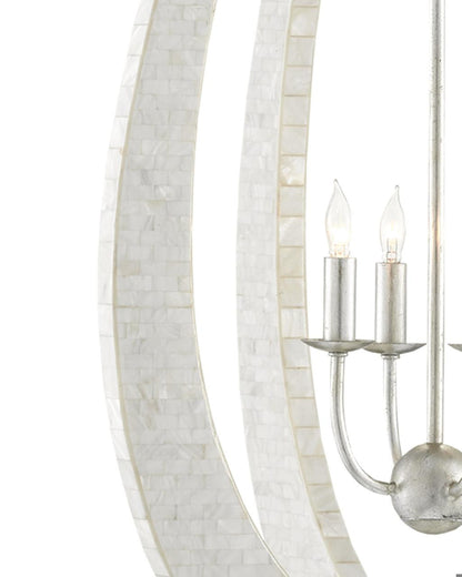 Currey and Company Arietta White Teardrop Chandelier
