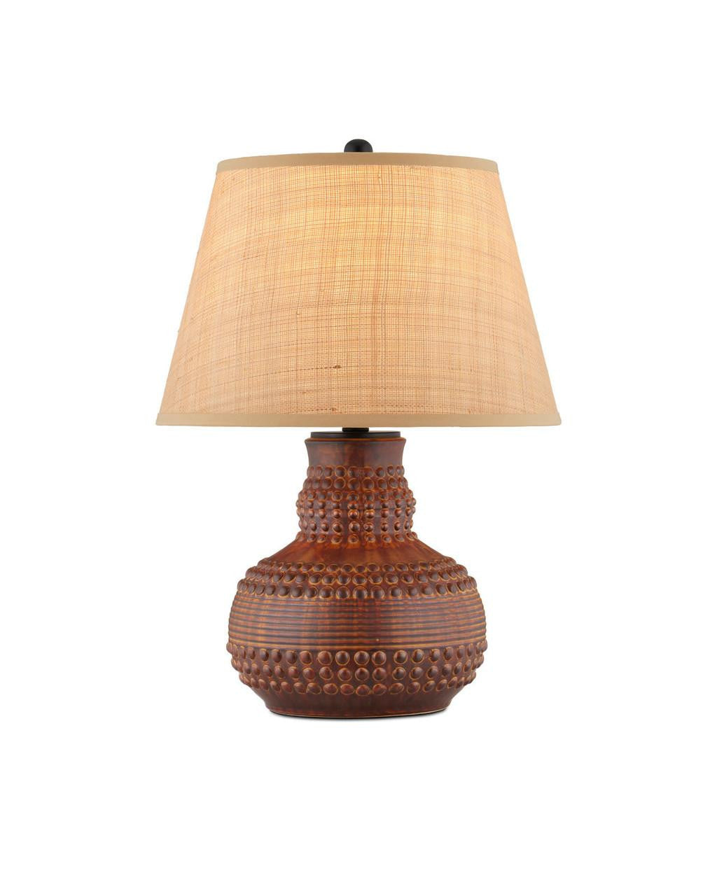 Currey and Company Atamo Table Lamp Dark Brown