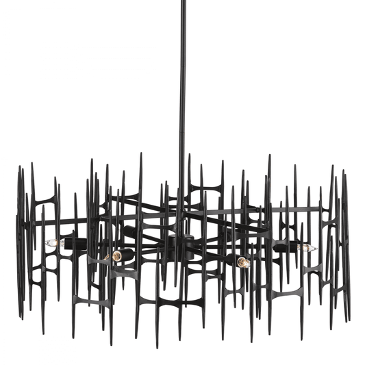 Currey and Company Attingham Black Chandelier