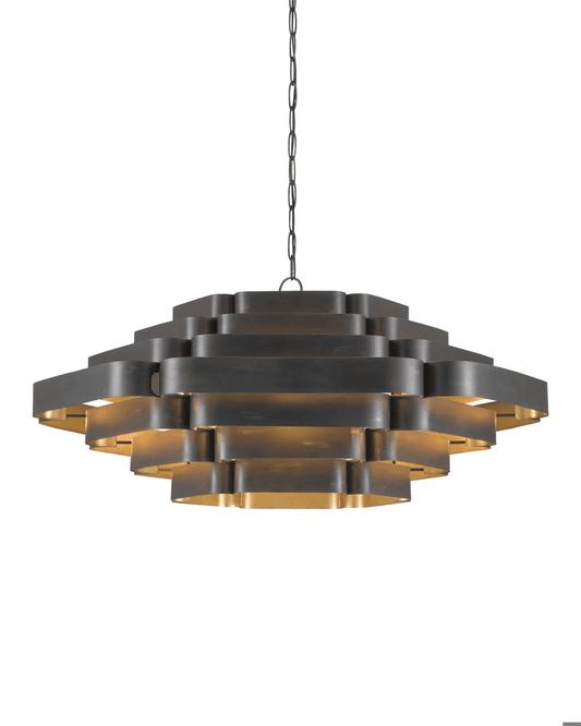 Currey and Company Bailey Black Chandelier