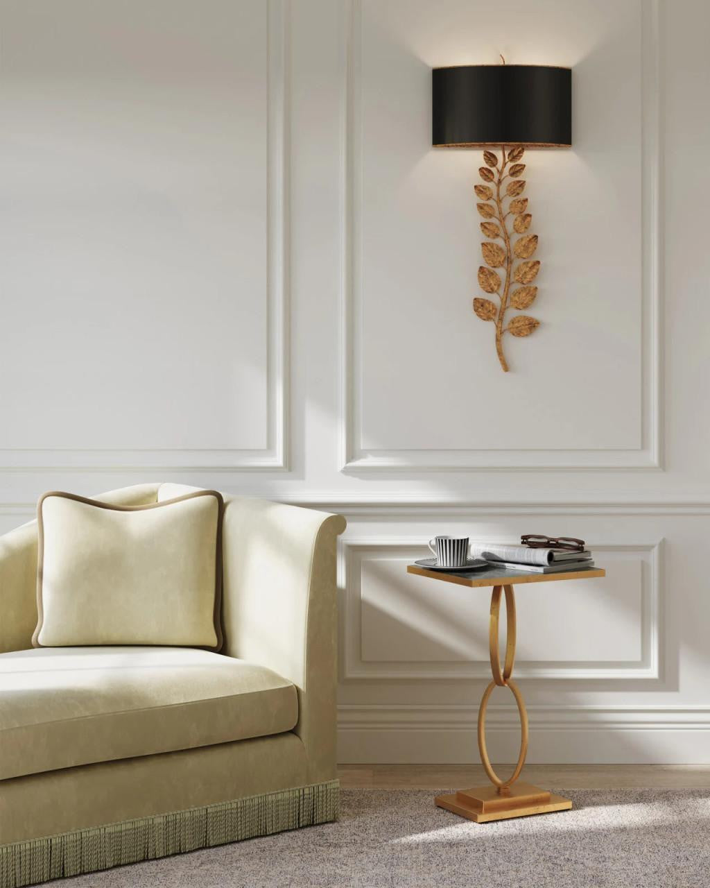Currey and Company Bangle Gold Accent Table