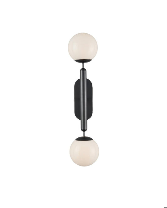 Currey and Company Barbican Double-Light Bronze Wall Sconce