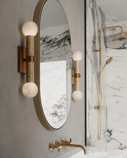 Currey and Company Beatrix Beige Bath Wall Sconce