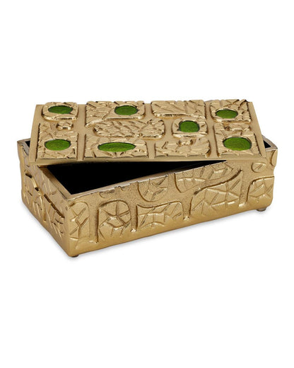 Currey and Company Beau Monde Gold & Green Box