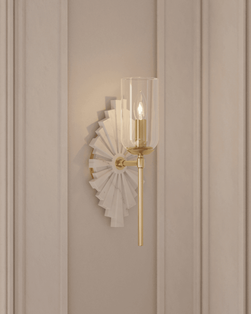 Currey and Company Benthos White Wall Sconce