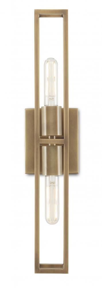 Currey and Company Bergen Brass Wall Sconce