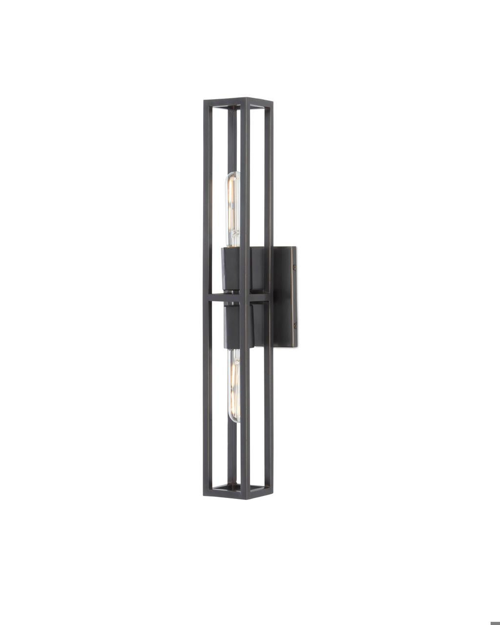 Currey and Company Bergen Bronze Wall Sconce Oil Rubbed Bronze