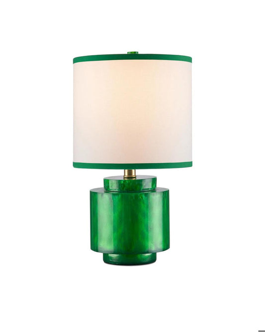 Currey and Company Beryl Green Table Lamp Green Swirl