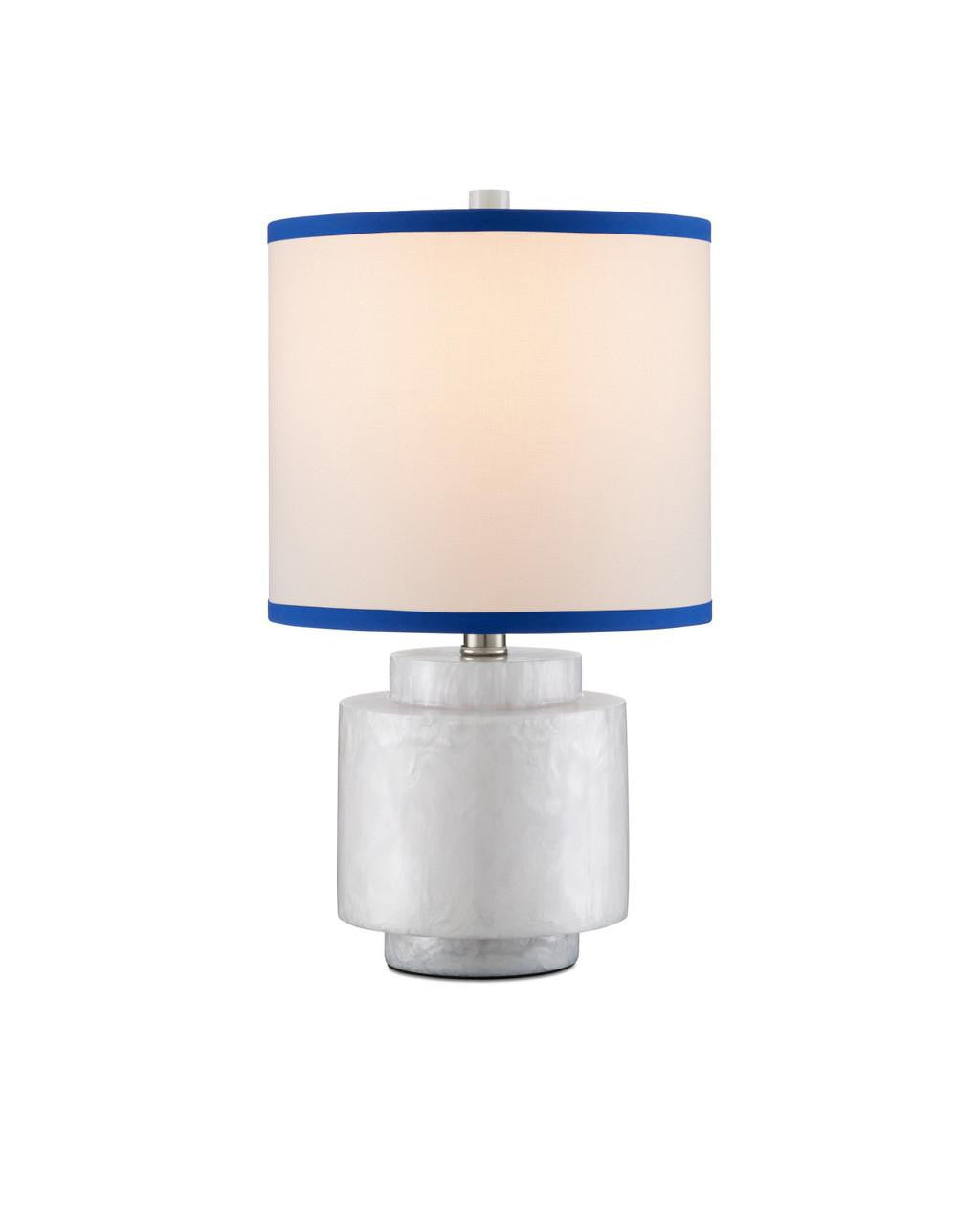 Currey and Company Beryl White Table Lamp White Swirl
