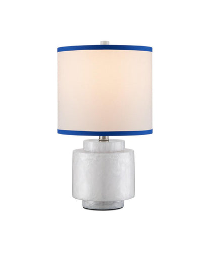 Currey and Company Beryl White Table Lamp White Swirl
