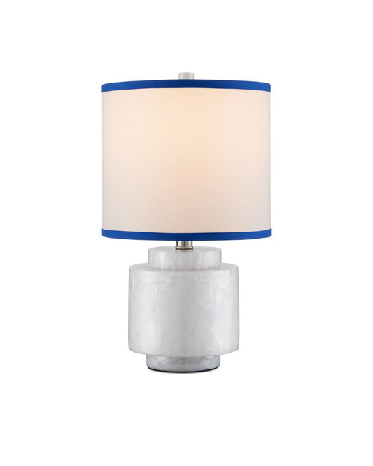 Currey and Company Beryl White Table Lamp White Swirl