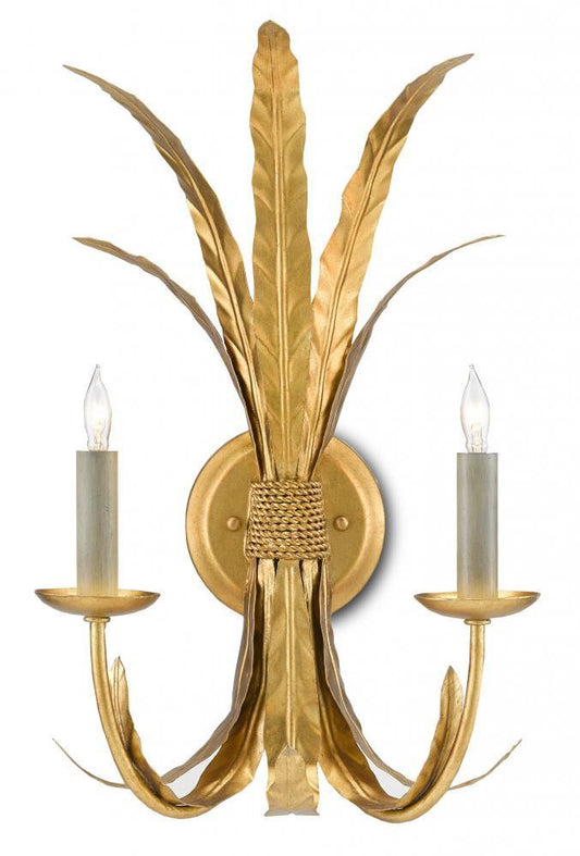 Currey and Company Bette Gold Wall Sconce