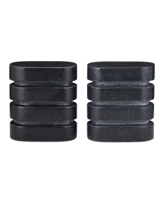 Currey and Company Bheslana Marble Black Object, Set of 2