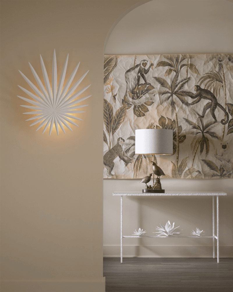 Currey and Company Bismarkia White Wall Sconce