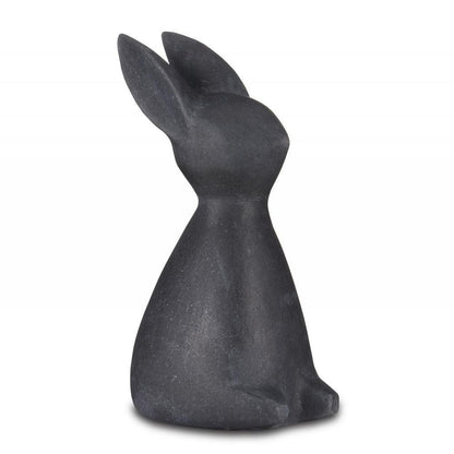 Currey and Company Black Marble Rabbit Black