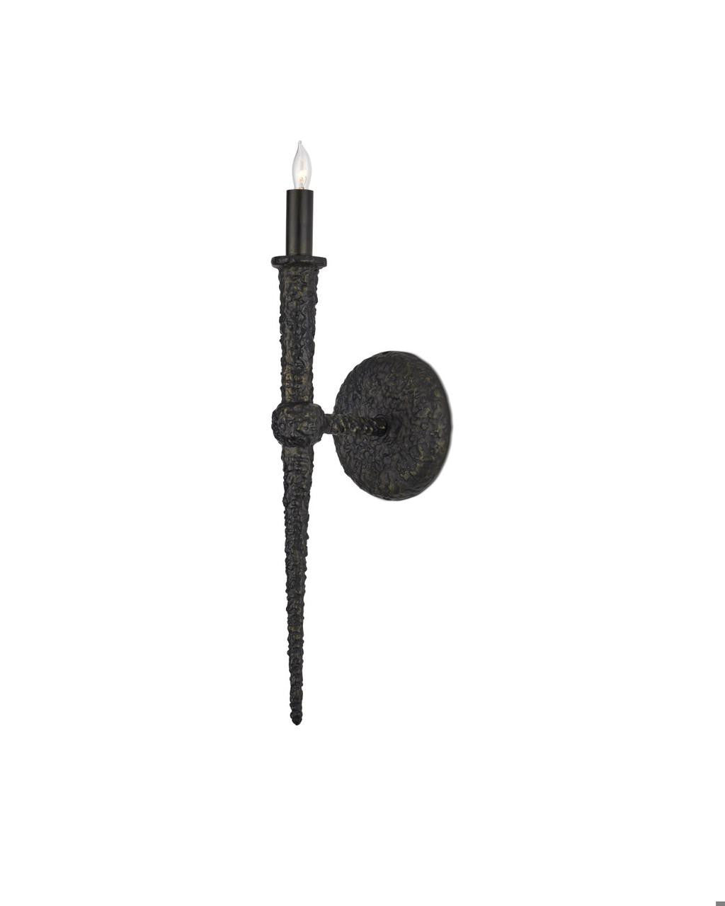 Currey and Company Blackthorn Wall Sconce Aged Bronze