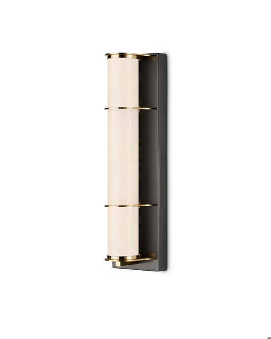 Currey and Company Blaine Bronze Bath Wall Sconce Oil Rubbed Bronze, Polished Brass, White