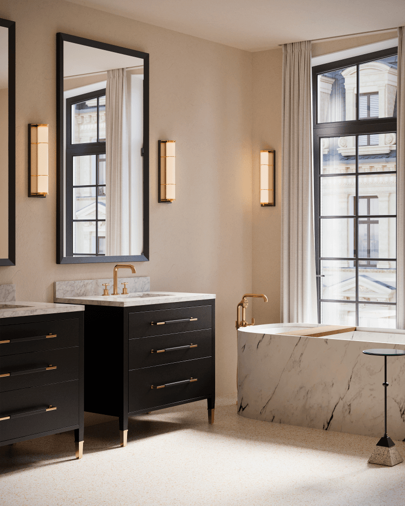 Currey and Company Blaine Bronze Bath Wall Sconce
