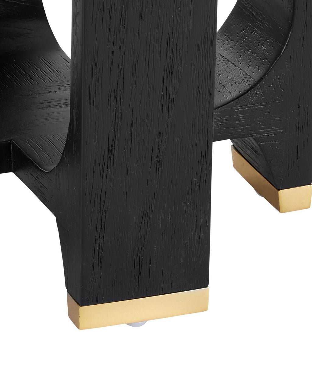 Currey and Company Blake Black Accent Table