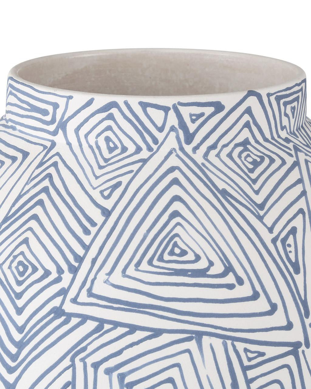 Currey and Company Blue Zag Large Vase