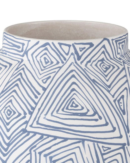 Currey and Company Blue Zag Large Vase