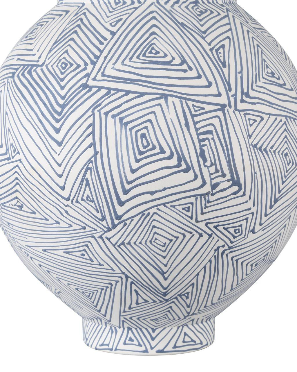 Currey and Company Blue Zag Large Vase