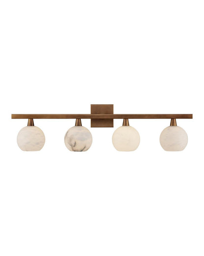 Currey and Company Bombelles Brass Bath Vanity Light Antique Brass, Natural