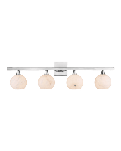 Currey and Company Bombelles Nickel Bath Vanity Light Polished Nickel, Natural
