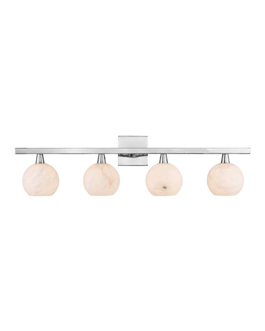 Currey and Company Bombelles Nickel Bath Vanity Light Polished Nickel, Natural