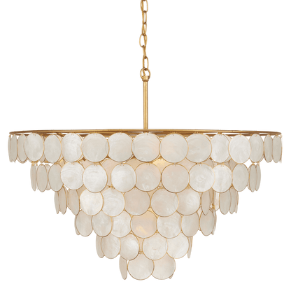 Currey and Company Bon Vivant Large Semi-Flush Mount Natural, Contemporary Gold
