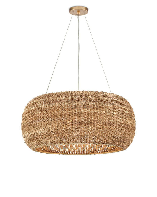 Currey and Company Boucle Chandelier Natural, Beige