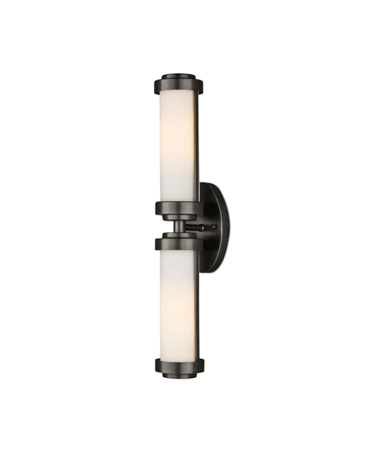 Currey and Company Bowland Bronze Bath Wall Sconce Oil Rubbed Bronze, Opaque