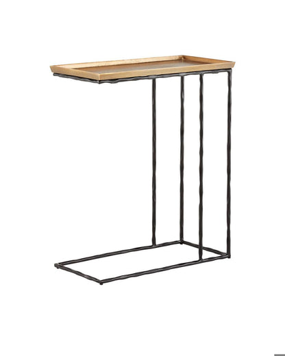 Currey and Company Boyles Brass C Side Table