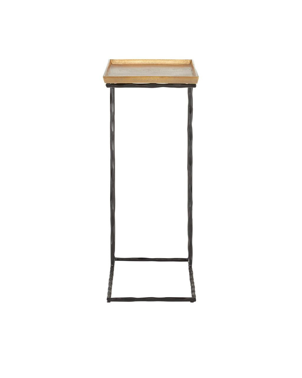 Currey and Company Boyles Brass C Side Table
