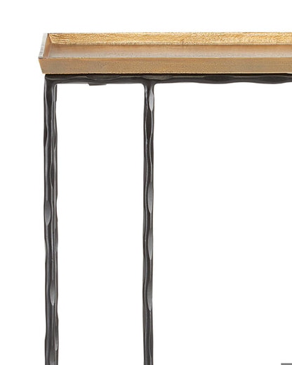 Currey and Company Boyles Brass C Side Table