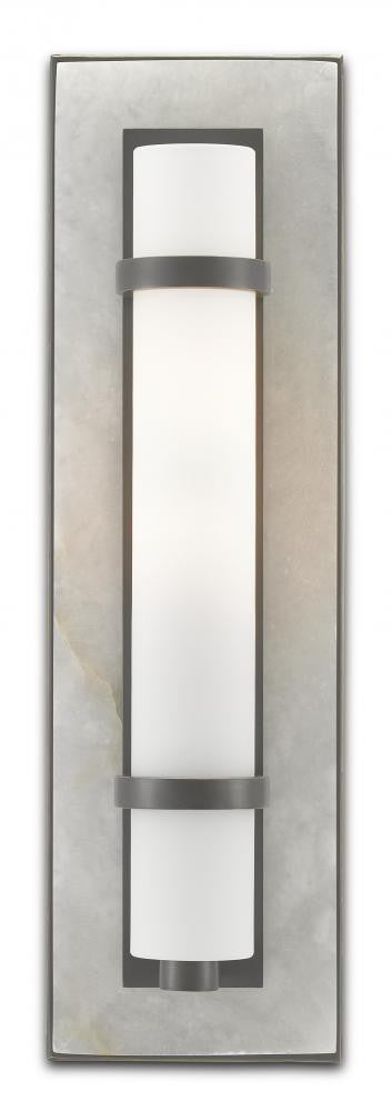 Currey and Company Bruneau Bronze Wall Sconce Natural, White, Oil Rubbed Bronze