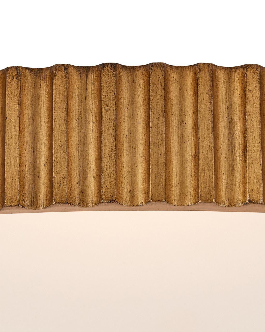 Currey and Company Bryce Gold Flush Mount