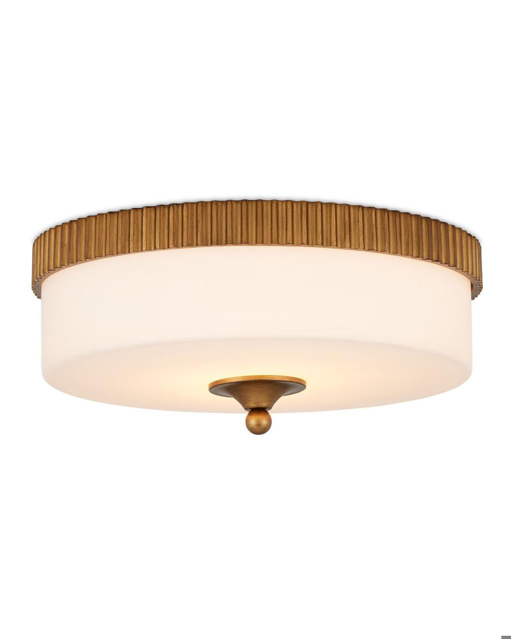Currey and Company Bryce Gold Flush Mount Gold, White